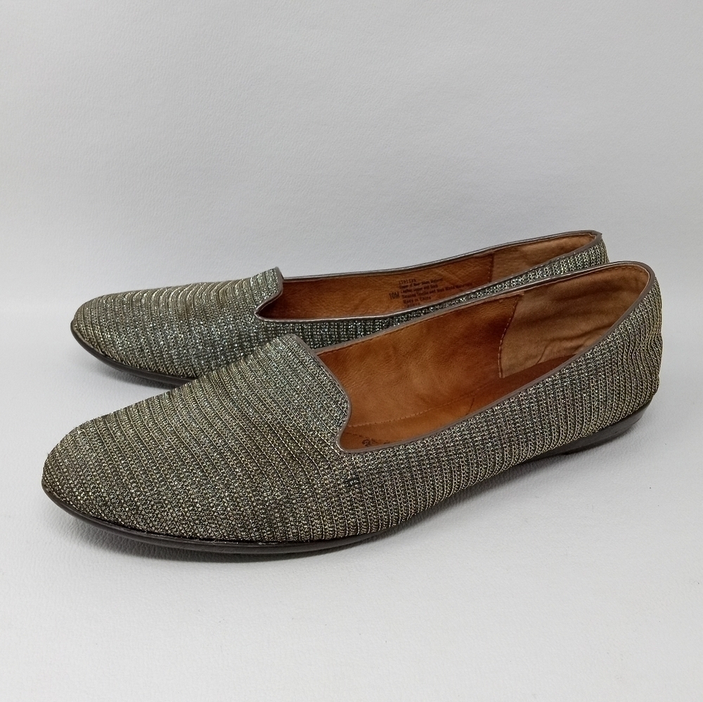 Sofft Belden Gold Metallic loafer Flats, Women's Size 10 M